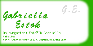 gabriella estok business card